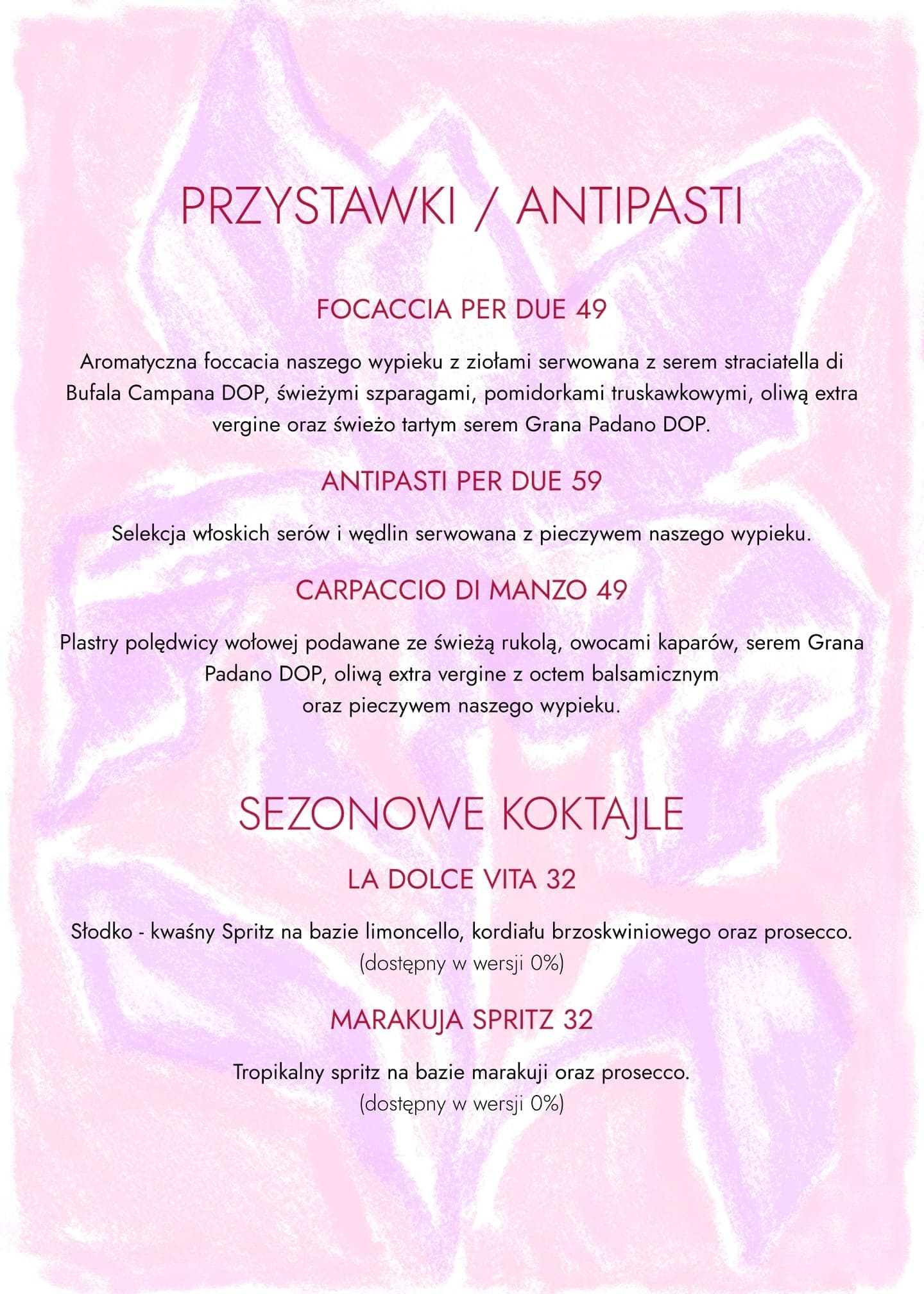 Menu sezonowe