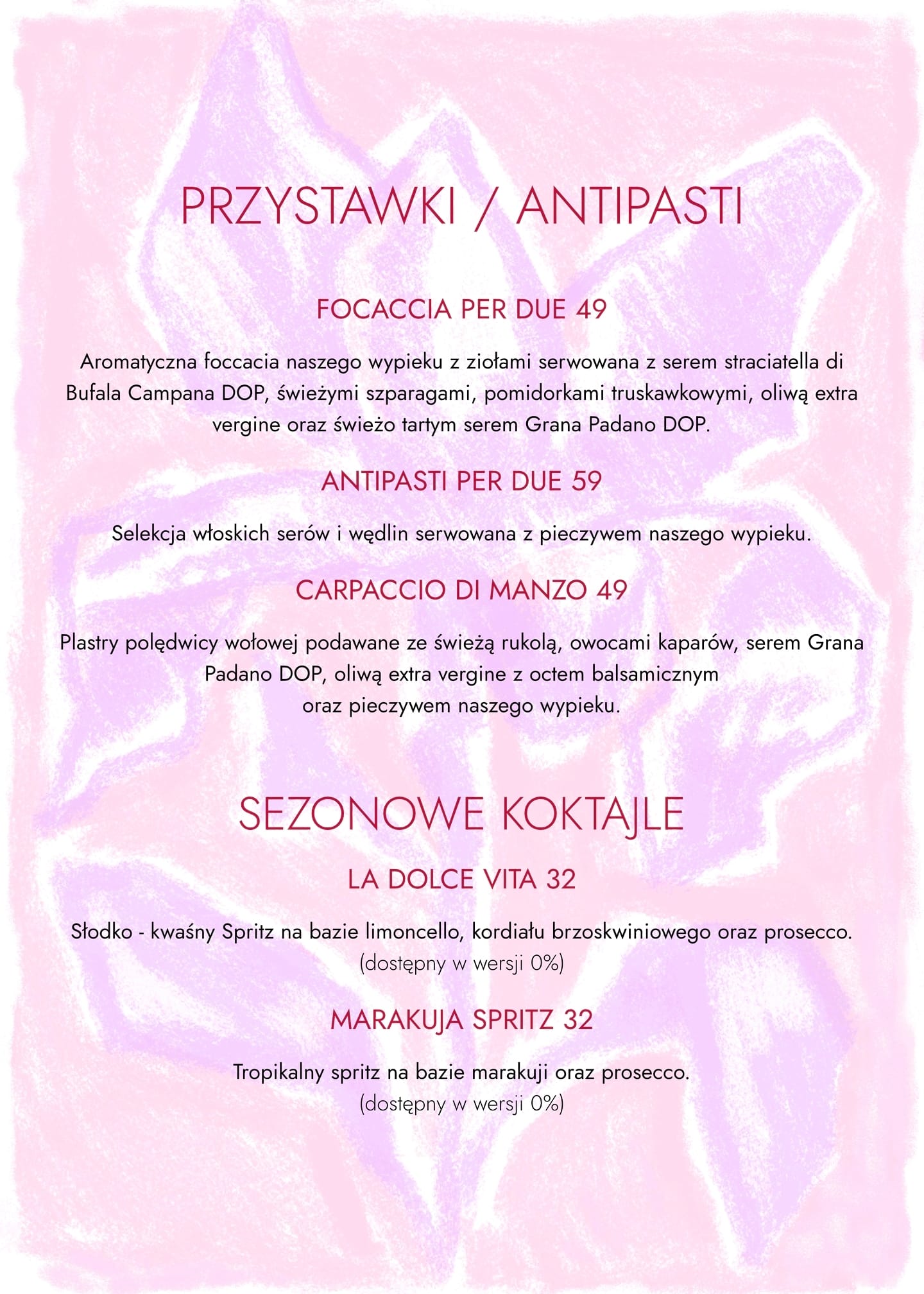 Menu sezonowe